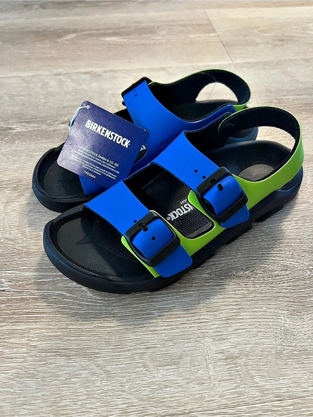 Birkenstock Mogami Buckle Sandals in Blue & Green EU 36 NWT